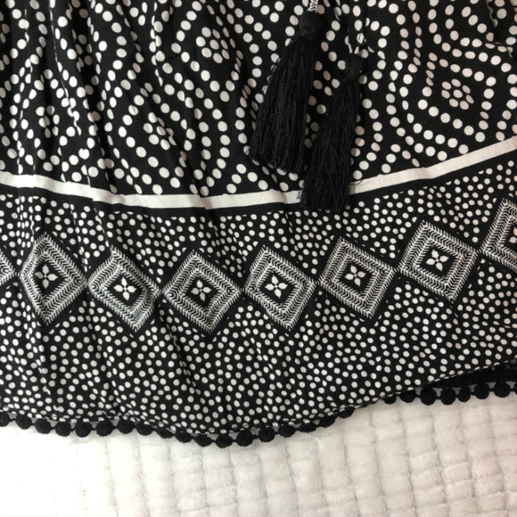 Black & White Border Print Challis Cami Size 2 - Picture 4 of 7